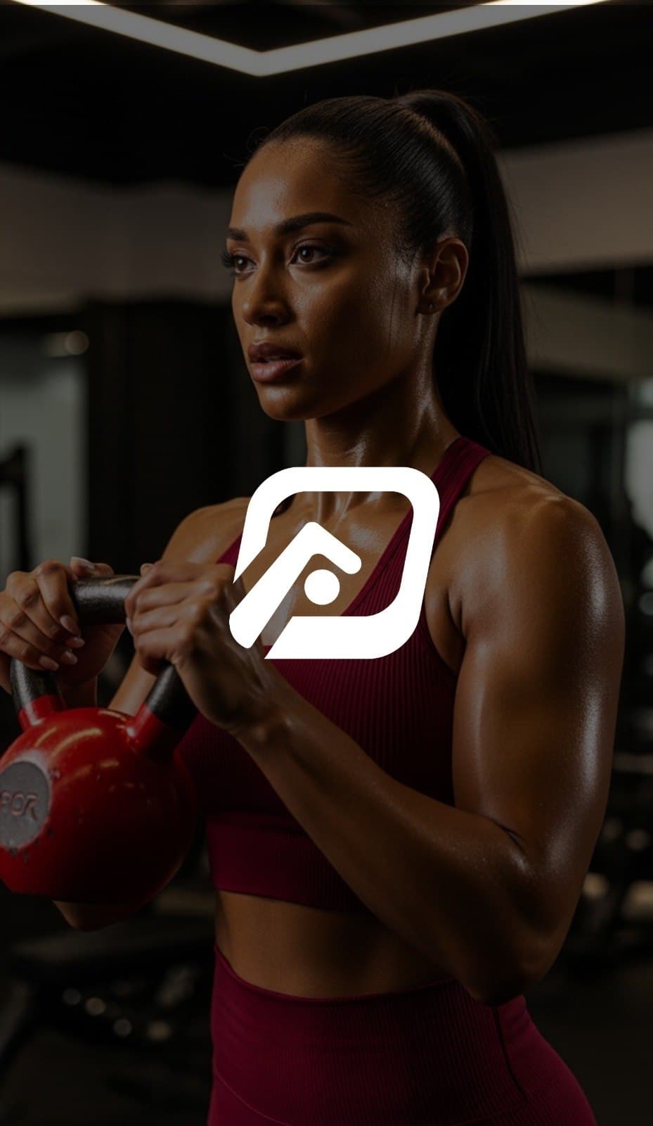 AION athlete training with kettlebell